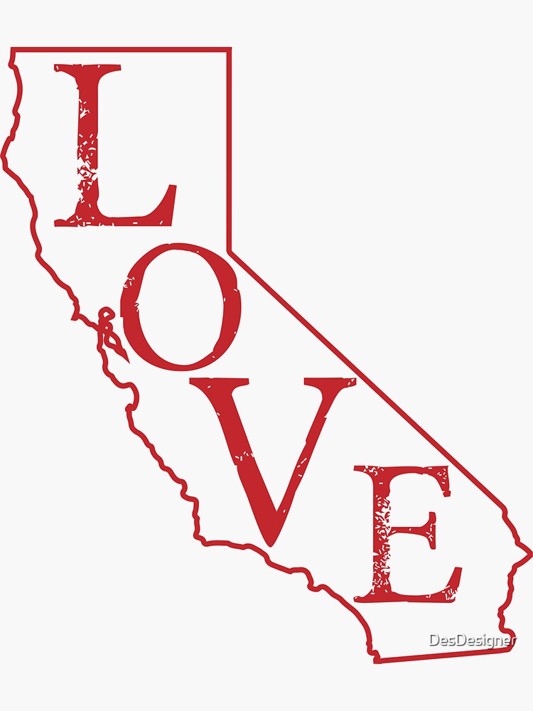 "California Love Los Angeles LA USA" Sticker for Sale by DesDesigner Redbubble