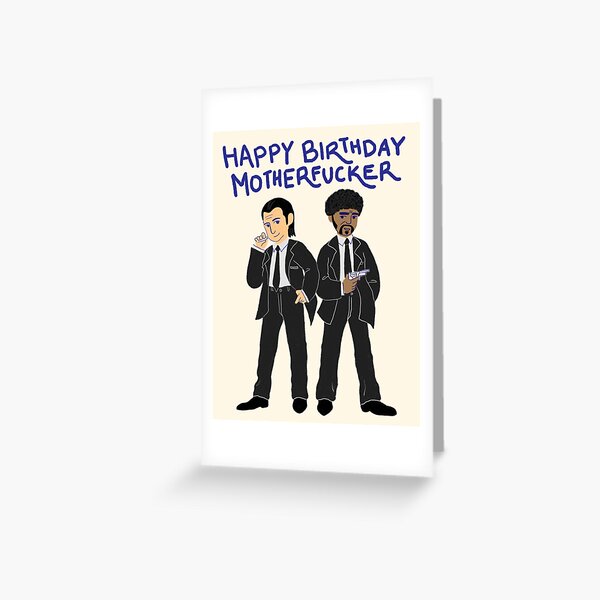 Tarjetas de cumpleaños de Tarantino - Pulp Fiction 3 Tarjetas de felicitación