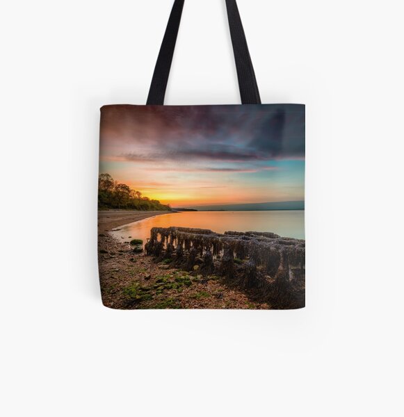 Woodside Beach Sunset Isle Of Wight All Over Print Tote Bag