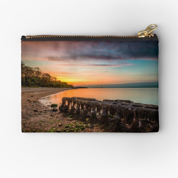 Woodside Beach Sunset Isle Of Wight Zipper Pouch