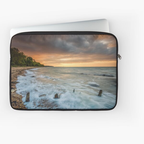 Woodside Beach Surf Sunset Isle Of Wight Laptop Sleeve