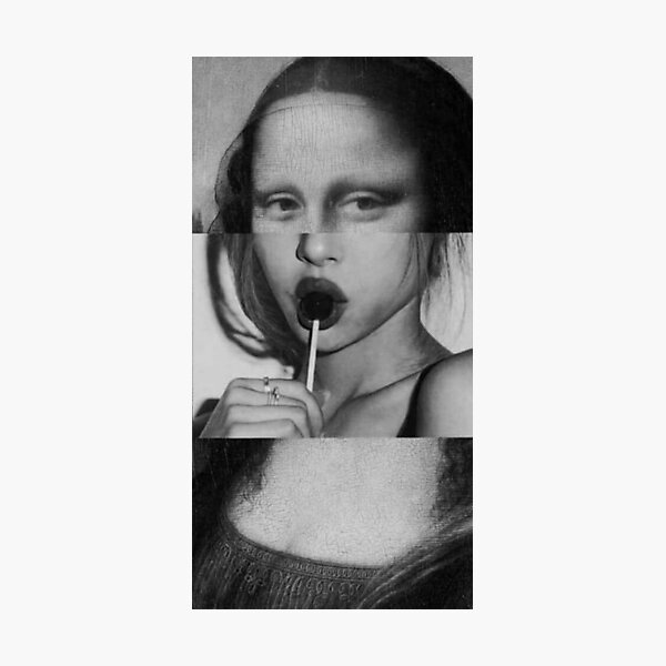 naughty mona lisa vaporwave Photographic Print