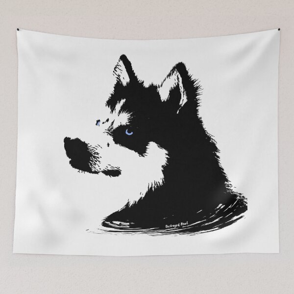 Item preview, Husky head with blue eyes designed and sold by Destroyed-Pixel.