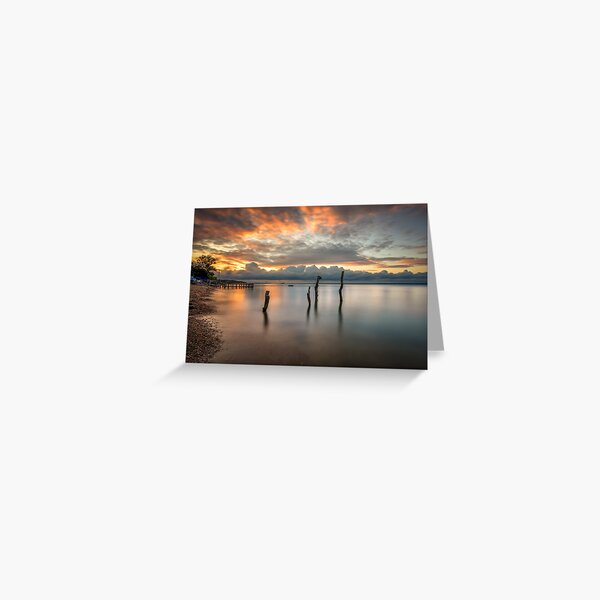Woodside Retreat Sunset Isle Of Wight Greeting Card