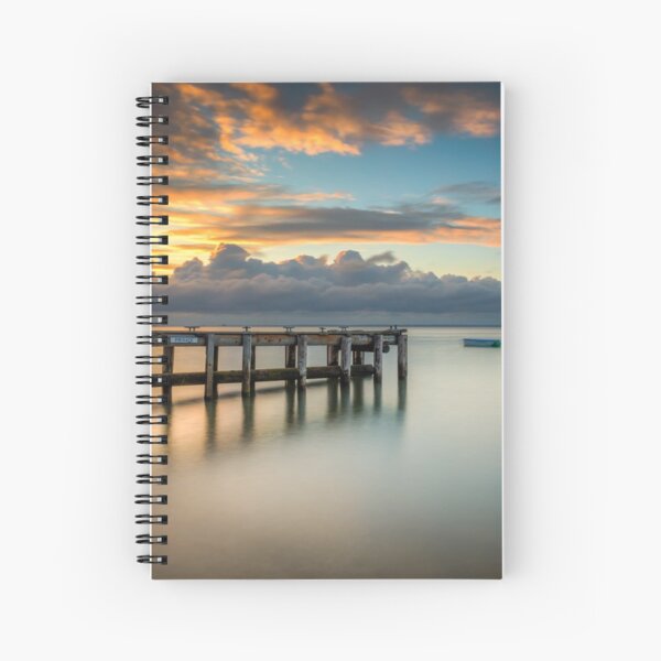 Woodside Jetty Sunset Isle Of Wight Spiral Notebook
