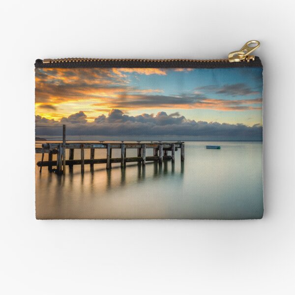 Woodside Jetty Sunset Isle Of Wight Zipper Pouch