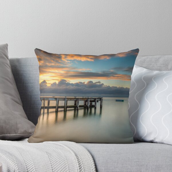 Item preview, Woodside Jetty Sunset Isle Of Wight designed and sold by manateevoyager.