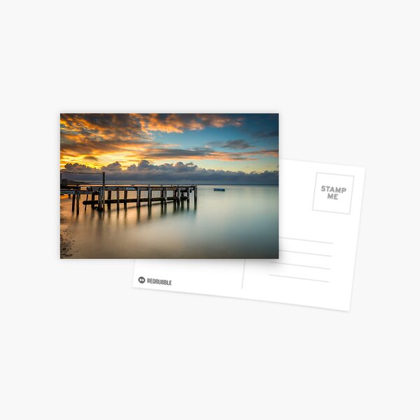 Woodside Jetty Sunset Isle Of Wight Postcard