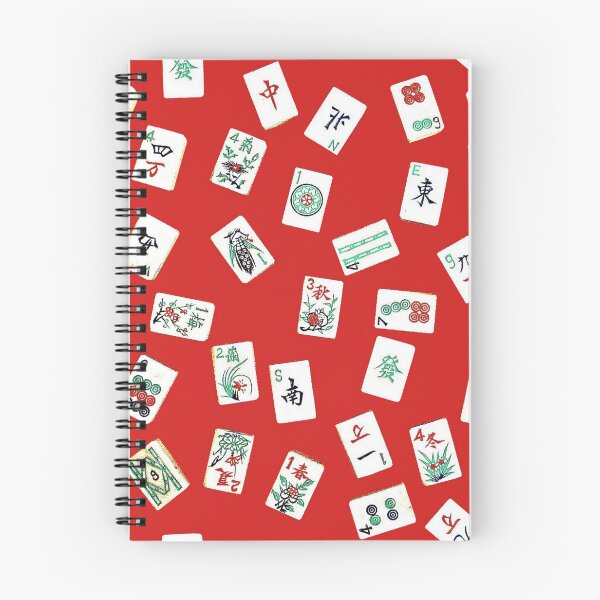 Item preview, mah jongg tiles red designed and sold by farreystudio.