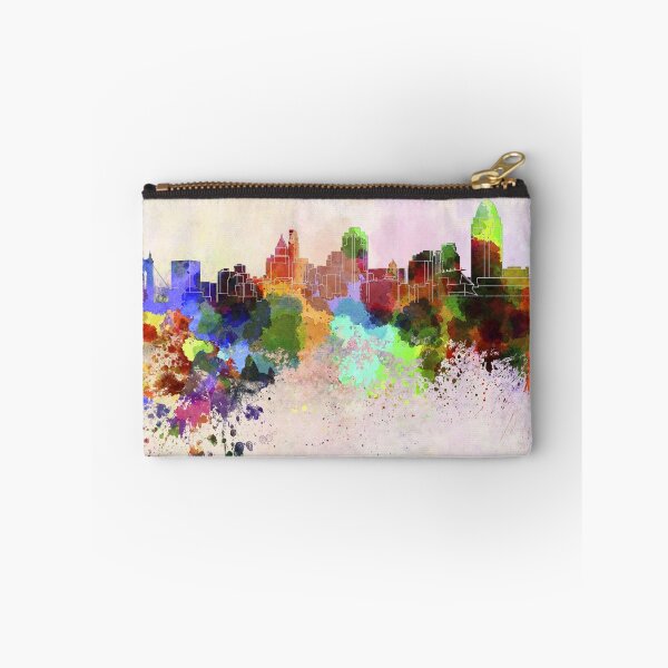 Item preview, Cincinnati skyline in watercolor background designed and sold by paulrommer.