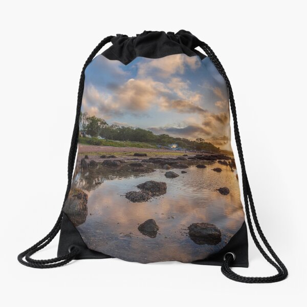 Woodside Lodge Retreat Sunset Isle Of Wight Drawstring Bag