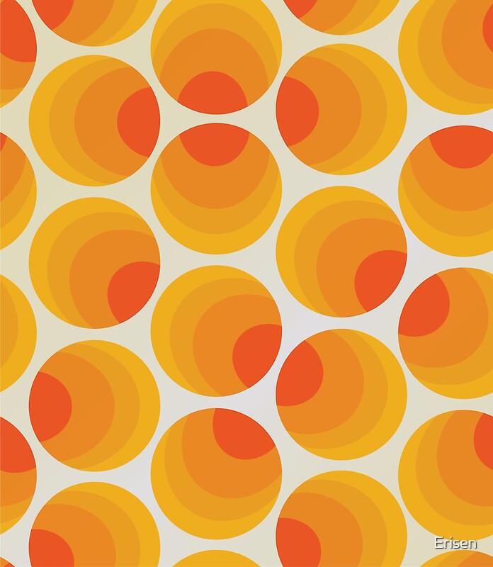 "Vintage orange pattern seamless design" by Erisen Redbubble
