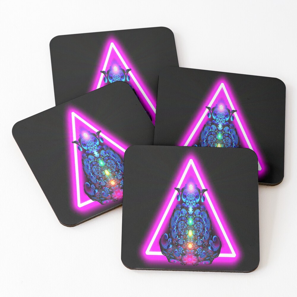 Fractalini Rising by Spaced Painter Coasters (Set of 4)
