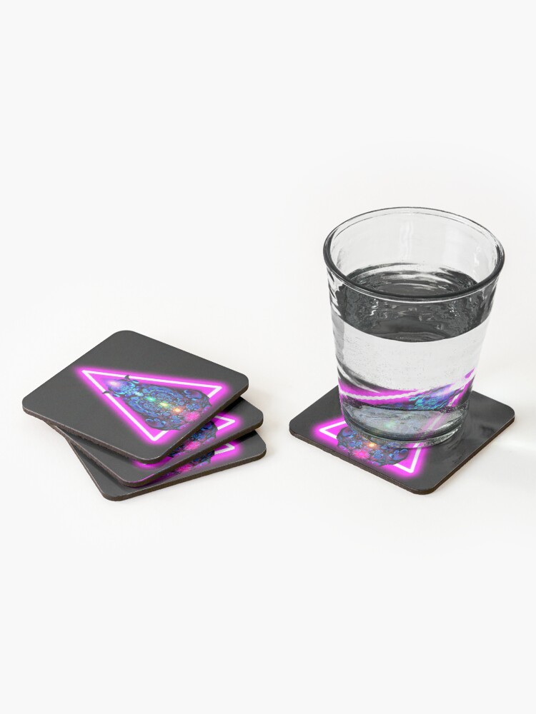 Alternate view of Fractalini Rising by Spaced Painter Coasters (Set of 4)