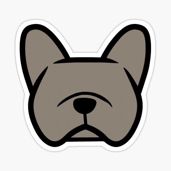 Vista previa del artículo con la obra «Cara de bulldog francés en gris oscuro: Frenchie gris, Frenchie plateado de Smooshface United», diseñado y vendido por smooshfaceutd.