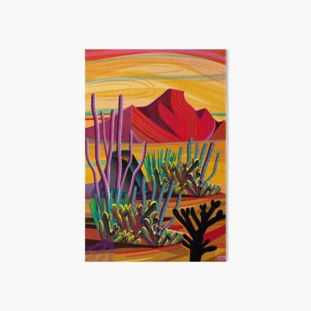 Zen Cactus Garden Art Board Print