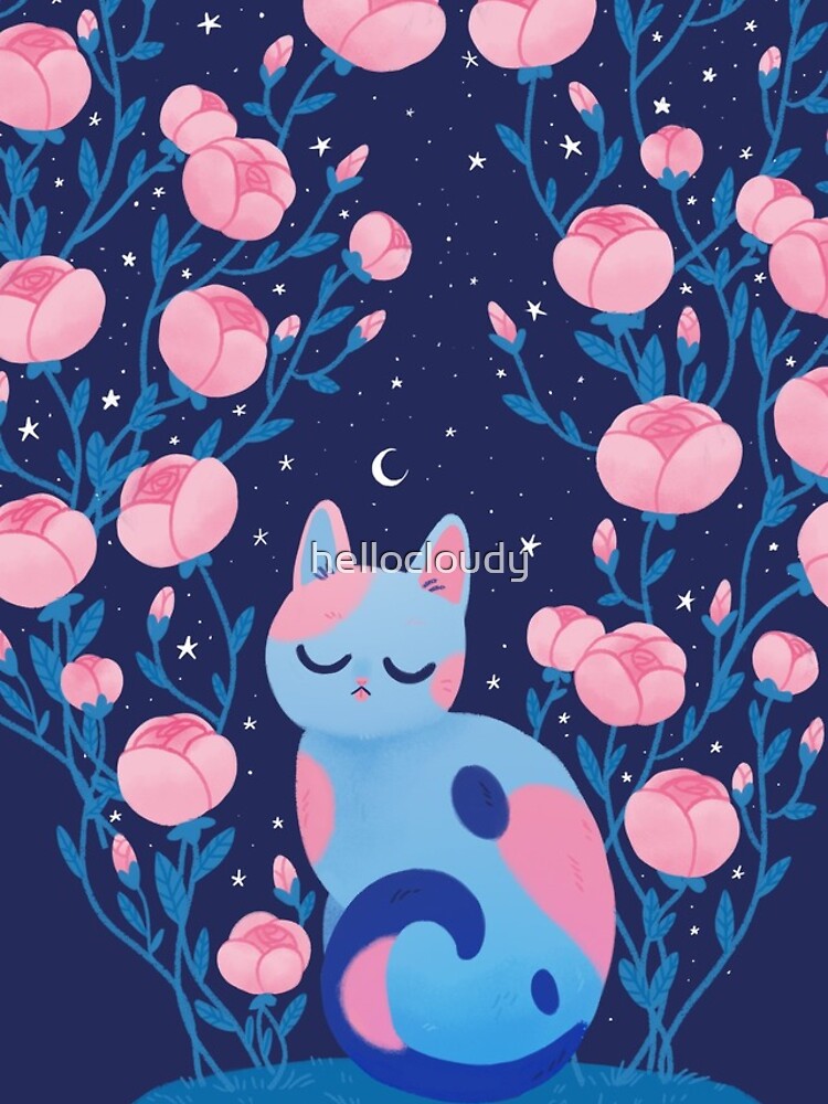 Peony cat by hellocloudy