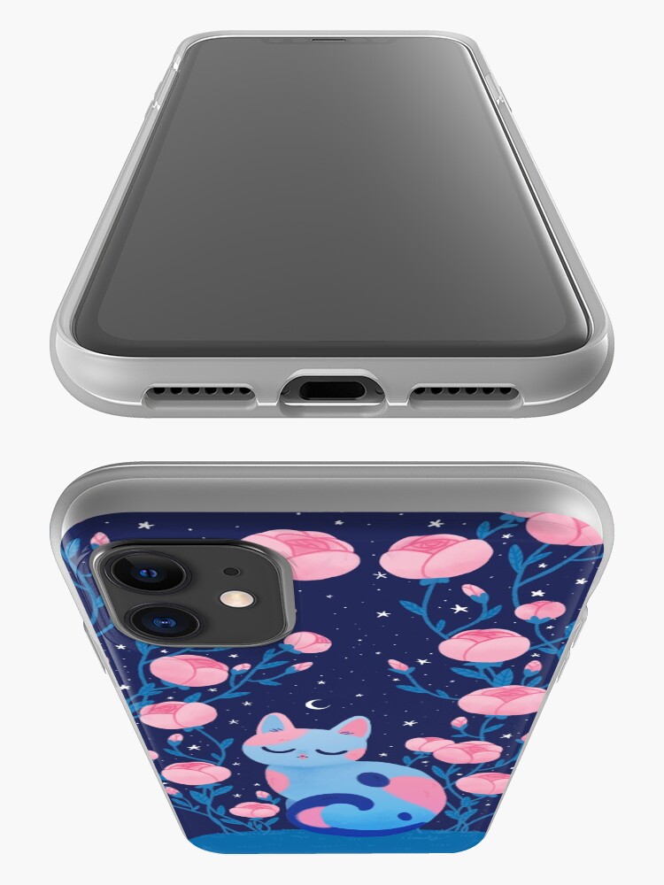 Alternate view of Peony cat iPhone Case & Cover