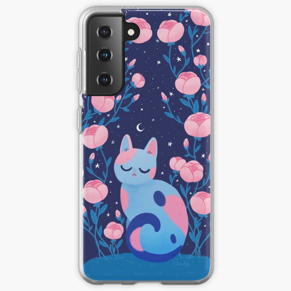 Peony cat Samsung Galaxy Phone Case
