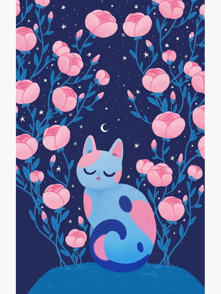 Peony cat by hellocloudy