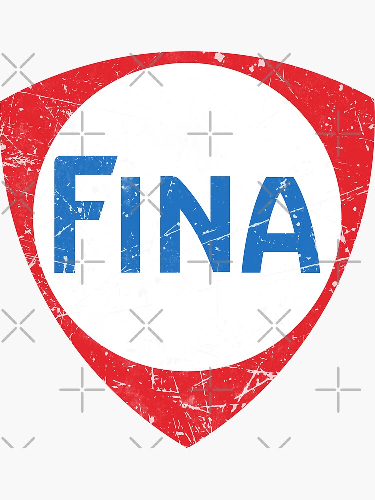 "Fina Oil Petrofina Vintage Logo" Sticker by quark Redbubble
