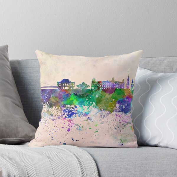 Item preview, Bratislava skyline in watercolor background designed and sold by paulrommer.