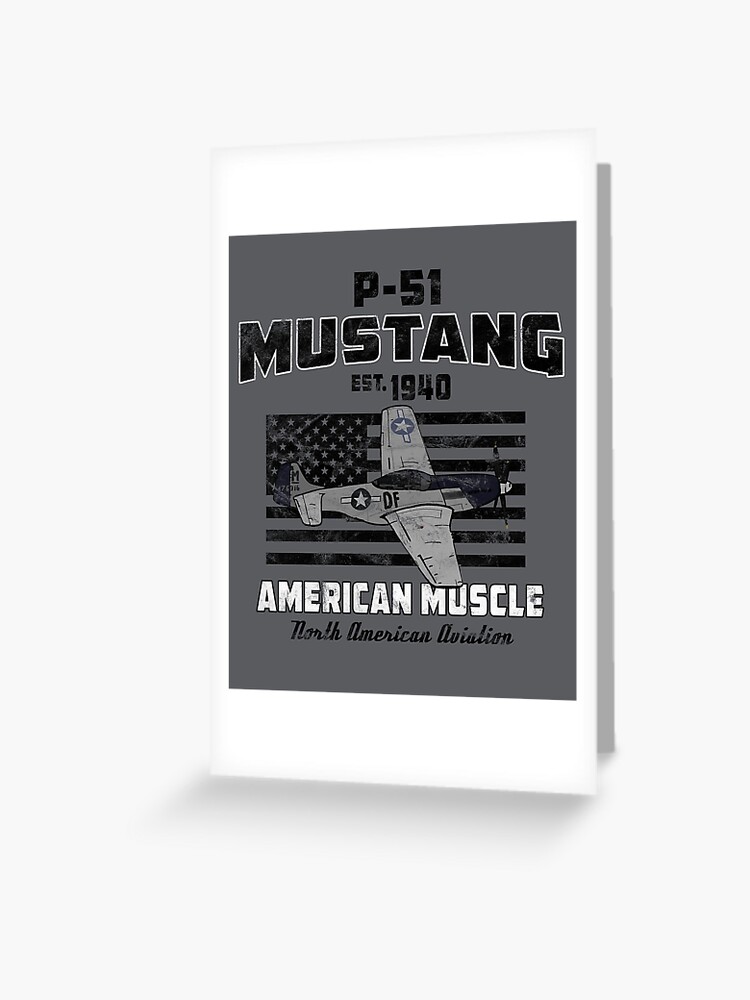 P-51 Mustang Wwii Airplane American Muscle Vintage T-Shirt