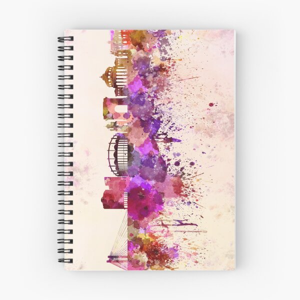 Item preview, Bucharest skyline in watercolor background designed and sold by paulrommer.