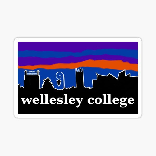 Wellesley College Skyline Sticker