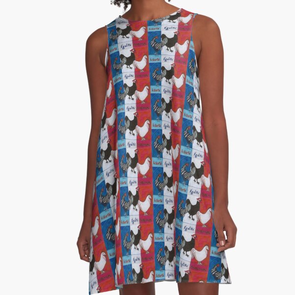 Three French Hens A-Line Dress