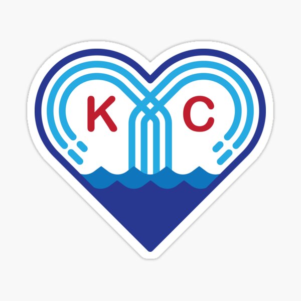 "Kansas City Fountain Heart" Sticker by jbm22 Redbubble
