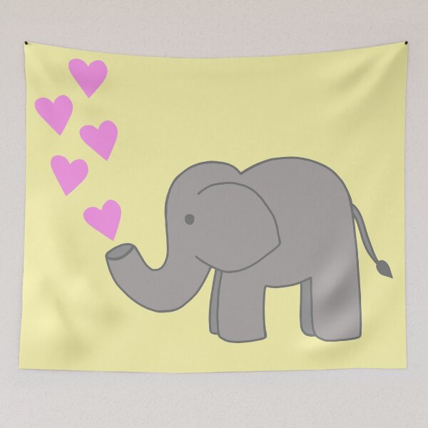 Item preview, Yellow Love Elephant designed and sold by passionatelyem.
