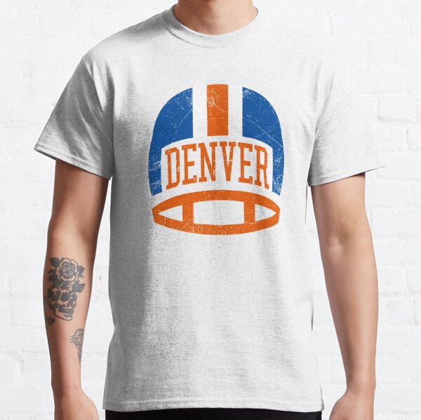 Denver Broncos Vintage T Shirt, Denver Football Team All Time Legends,  Denver City Skyline shirt