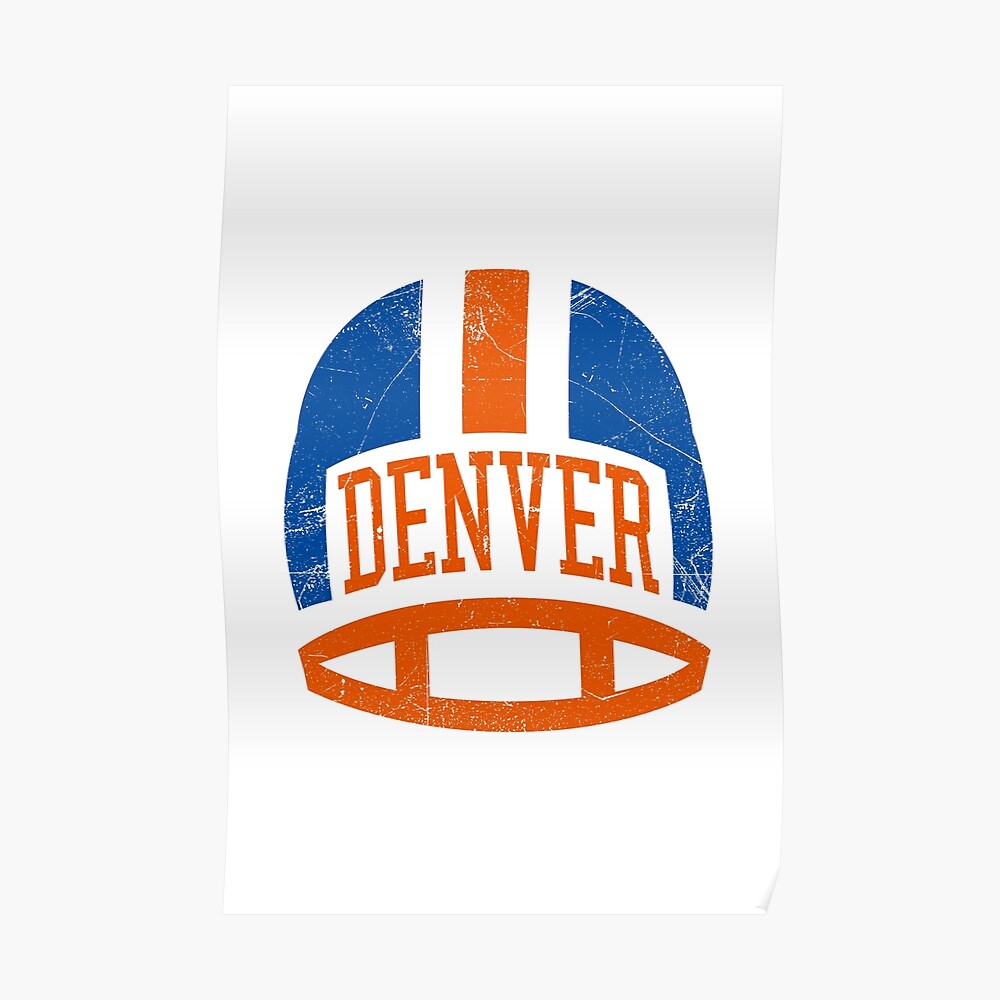 NEW Lot of 5 - Denver Broncos Vintage Logo Sticker - Orange Crush