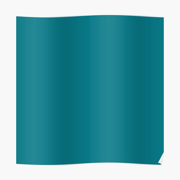 Biscay Bay Aqua Blue Solid Color Poster