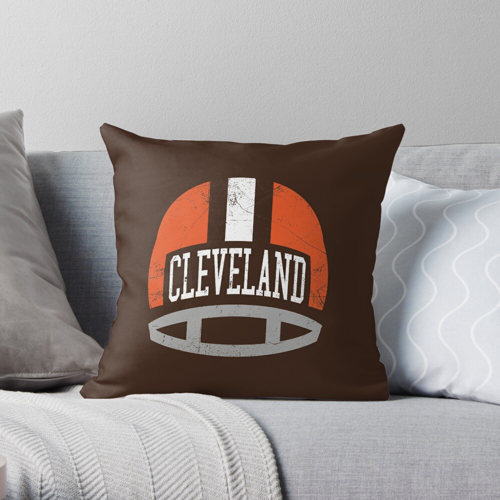 Cleveland Browns Helmet Throw Pillow