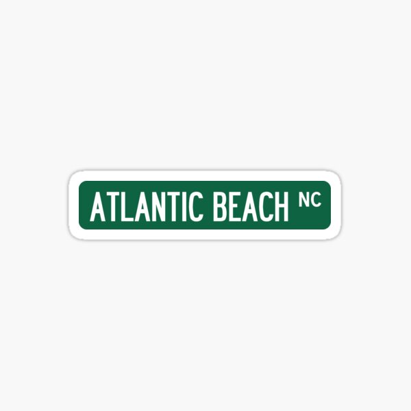 Item preview, Atlantic Beach, NC Street Sign Sticker designed and sold by hesappe.