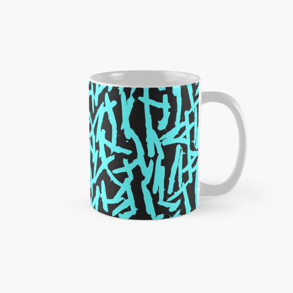 Aperçu de l'œuvre Modern Messy Aqua & Black Paint Brushstrokes créée et vendue par Blkstrawberry.