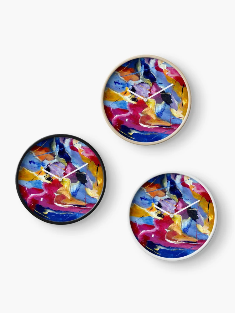Thumbnail 3 of 4, Clock, Freedom To Be Acrylic Abstract designed and sold by Ruth Palmer.