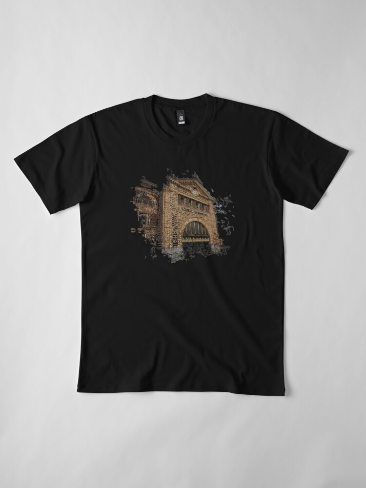 Alternate view of Flinders Street Station 3D Premium T-Shirt