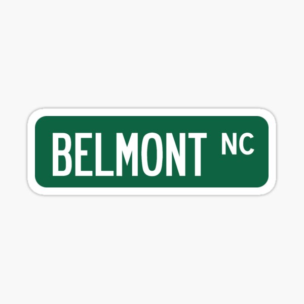 Item preview, Belmont, NC Street Sign Sticker designed and sold by hesappe.