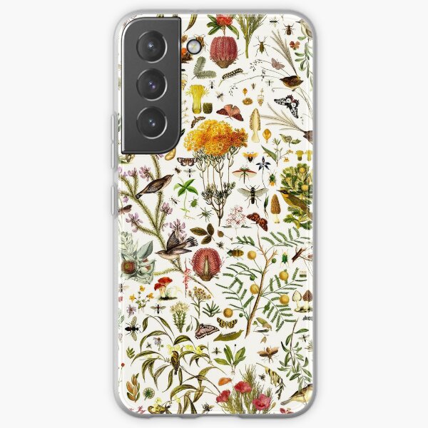 iPhone Cover Soft Line Art Ferns Phone Case Plants Gel Rubber Fern Nature Samsung Galaxy Cell Silicone Beige Tan