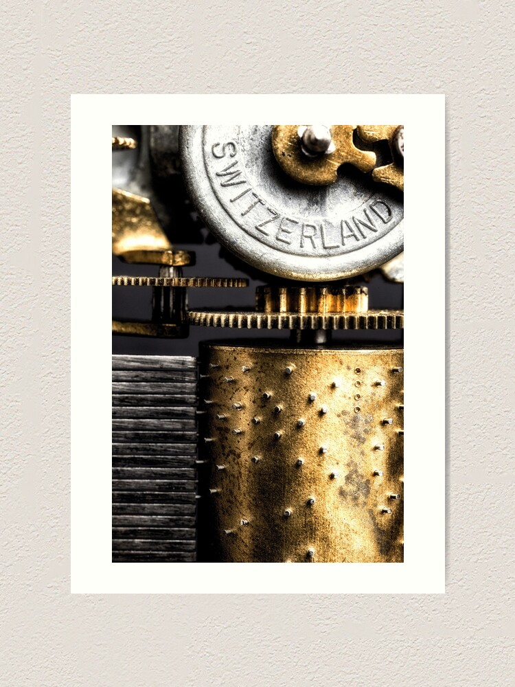 Alternate view of Music box mechanism Art Print