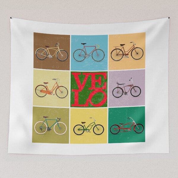 Artikelvorschau, Velo Love - 8 Fahrräder - 12. Juni - 200. Geburtstag des Fahrrades entworfen und verkauft von Hell-Prints.