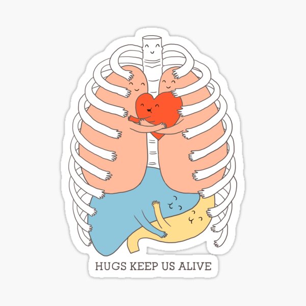 Hugs Keep Us Alive Sticker