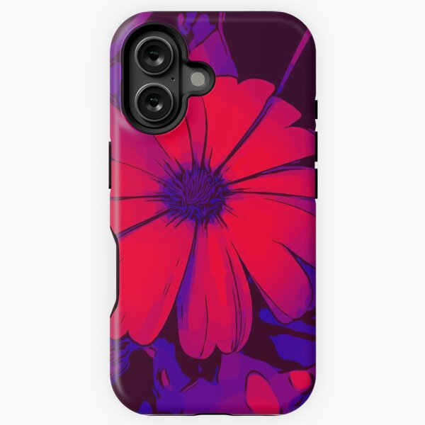 Rot-lila Blumenmotiv WelikeFlowers iPhone Robuste Hülle