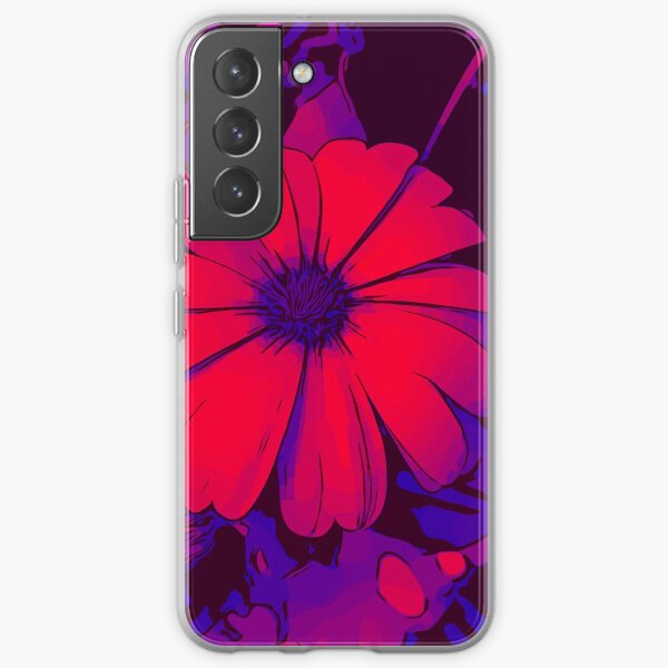 Rot-lila Blumenmotiv WelikeFlowers Samsung Galaxy Flexible Hülle