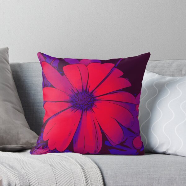 Rot-lila Blumenmotiv WelikeFlowers Dekokissen