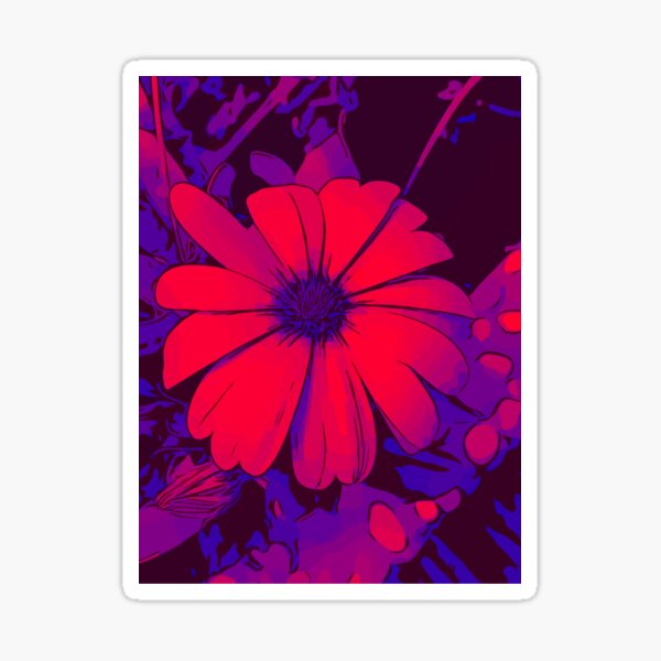Rot-lila Blumenmotiv WelikeFlowers Sticker