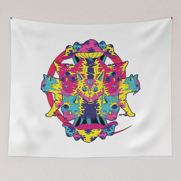 Item preview, Psychedelic drug cats. designed and sold by emphatic.